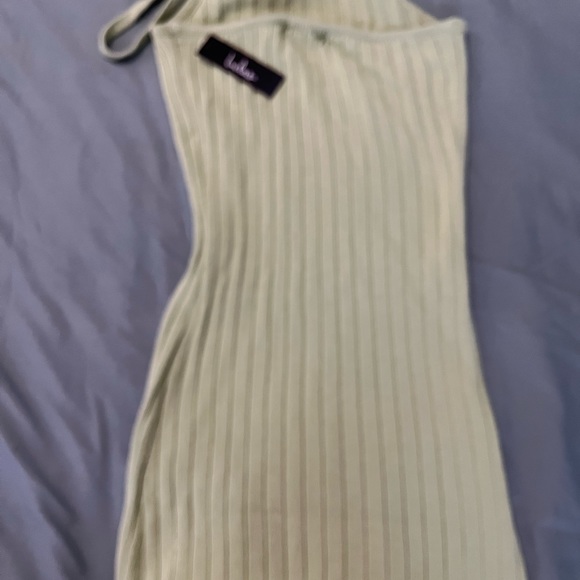 Lulus It's a Trend Light Green Ribbed Knit Halter Sweater Dress - Picture 7 of 9